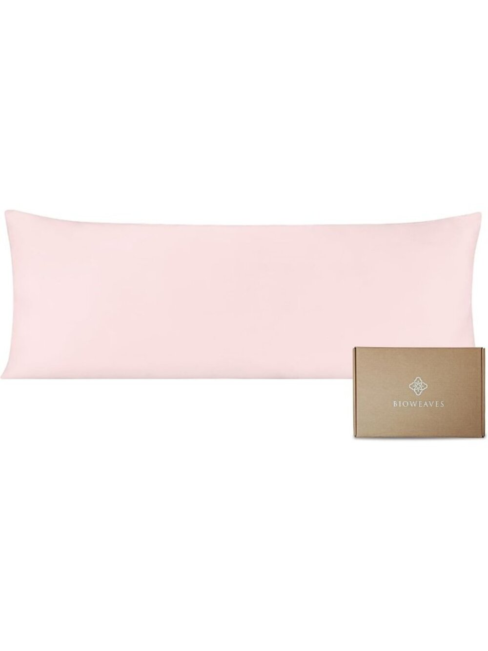 Organic Cotton Body Pillow Cover - Soft Sateen 300 Thread Count, Zipped Closure